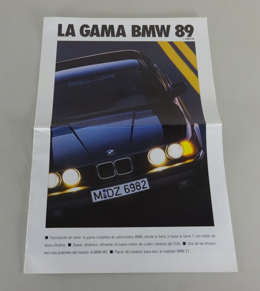 Brochure BMW Série 3 E30 / Série 5 E34 / Série 7 E32 Édition 01/1989