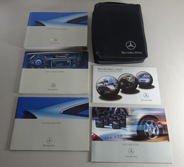 Owner's Manual + wallet Mercedes Benz C-Class Sports Coupé C203 C180 etc. 3/2003