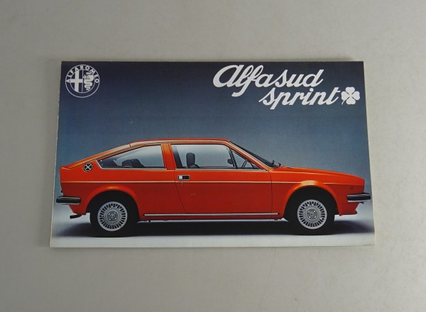 Prospekt / Broschüre Alfa Romeo Alfasud Sprint Coupe Stand 09/1976