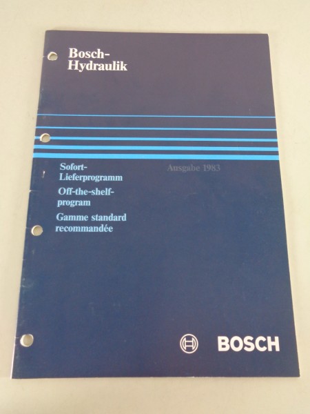 Prospekt / Lieferprogramm Bosch Hydraulik Pumpen, Ventile, etc. von 02/1983