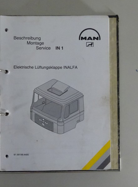 Reparaturanleitung MAN Elektrische Lüftungsklappe INALFA in F90 / M90 Stand 1997