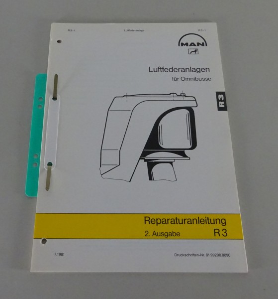 Reparaturanleitung MAN Luftfederanlage für Omnibusse Stand 07/1981