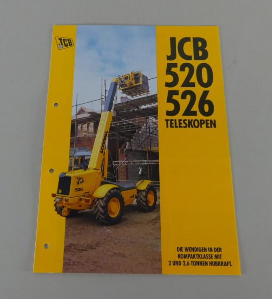 Prospekt / Broschüre JCB Teleskoplader 520 / 526 Stand 07/1997