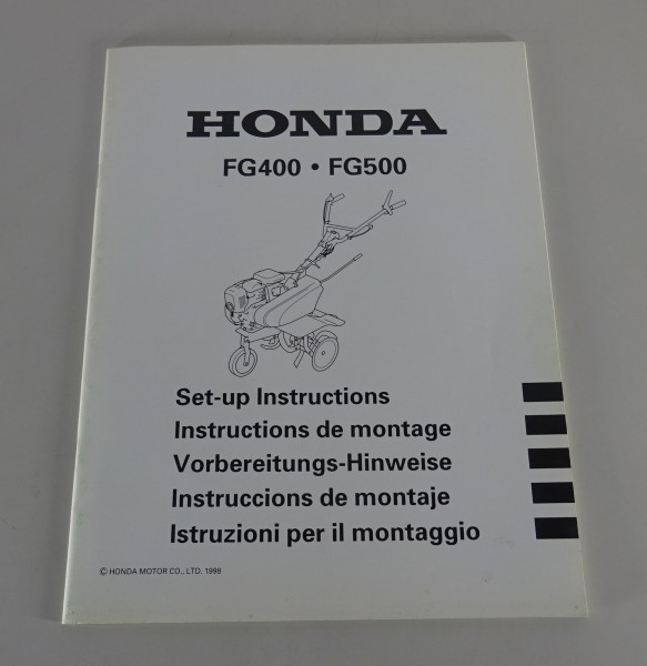 Montageanleitung Honda Ackerfräse FG 400 / FG 500 Stand 1998