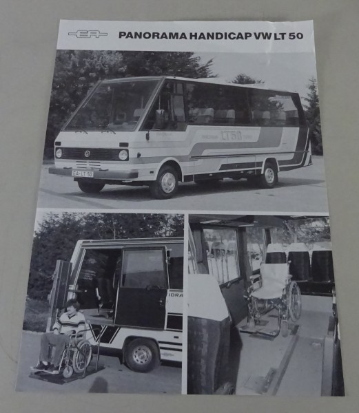 Prospektblatt Panorama Handicap auf Fahrgestell VW LT 50 Behinderten-Kleinbus