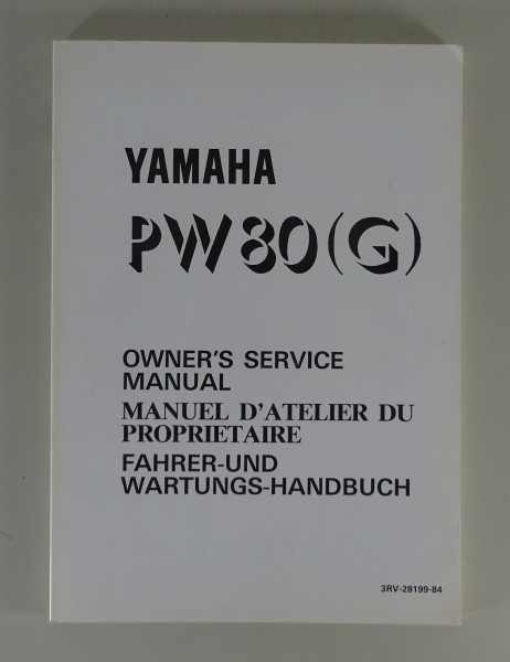 Betriebsanleitung und Wartungshandbuch Yamaha PW 80 (G) Stand 04/1994