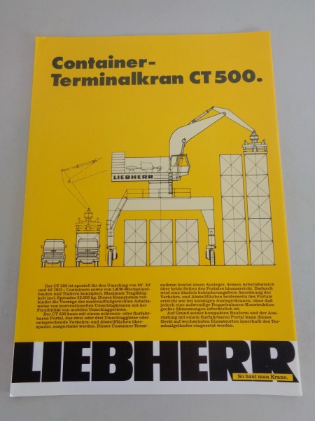 Datenblatt / Data sheet Liebherr Conterainer-Terminalkran CT 500