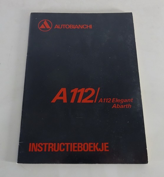 Instructieboekje / handleiding Autobianchi A112 Elegant / Abarth Status 05/1978