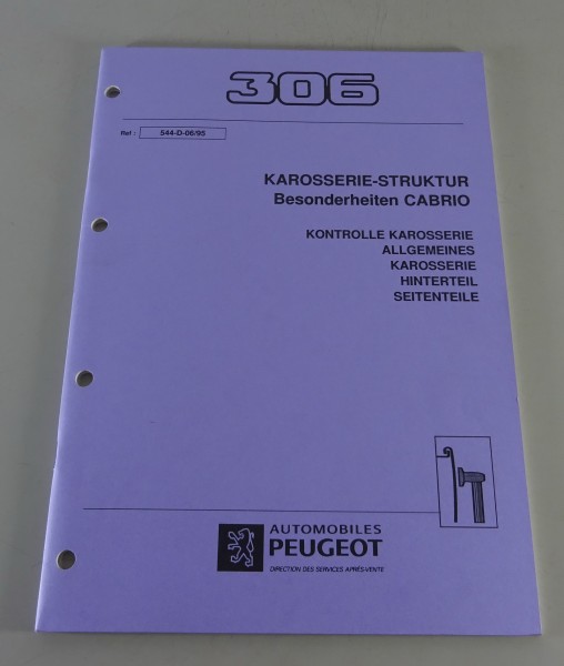Werkstatthandbuch Peugeot 306 Cabrio / Cabriolet Karosserie Stand 06/1995