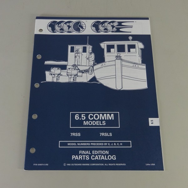 Teilekatalog OMC 6.5 PS Models Stand 05/1992