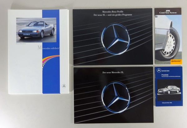 Prospektmappe + Preisliste Mercedes-Benz SL Typ R129 Stand 1989