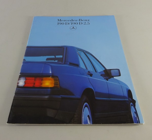 Prospekt / Broschüre Mercedes-Benz W201 190 D / 190 D 2.5 Stand 06/1986