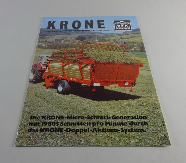 Prospekt / Broschüre Krone Ladewagen HSL 2502 / 3502 / 4502 T