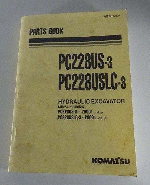 Parts Catalogue / Teilekatalog Komatsu Hydraulikbagger PC228US-3 / PC228USLC-3