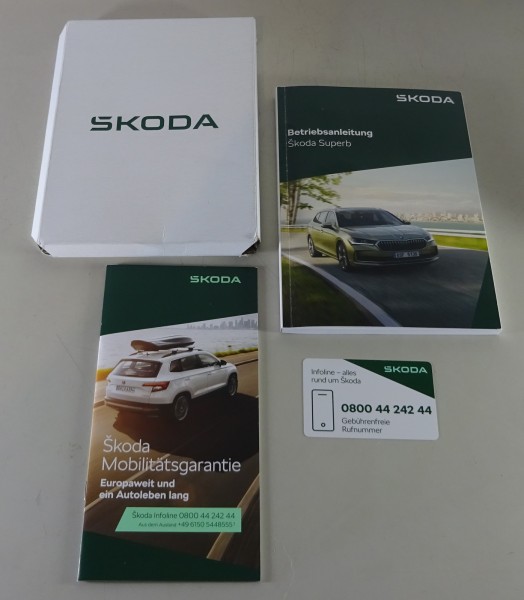 Bordmappe + Betriebsanleitung / Handbuch Skoda Superb IV / Typ 3Y Stand 11/2024