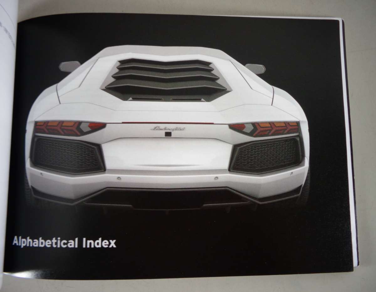 Owner's Manual / Handbook Lamborghini Aventador LP 700-4 printed 01/