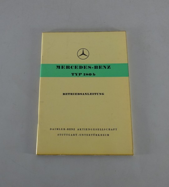 Betriebsanleitung Mercedes Benz Ponton W120 180 b Stand 09/1959