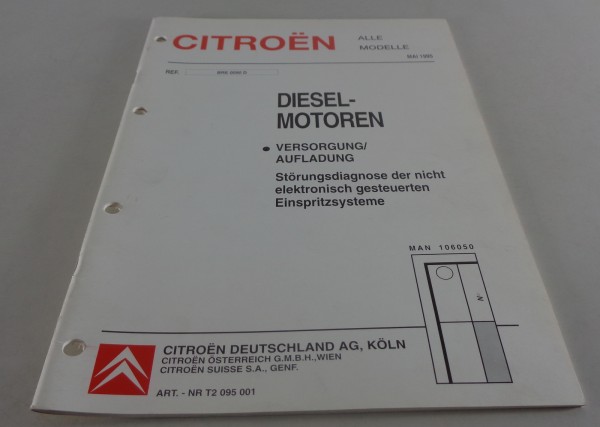 Werkstatthandbuch Citroen Dieselmotoren Versogung / Aufladung Störungsdiagnosen