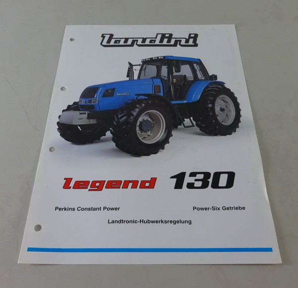 Prospekt / Datenblatt Landini Legend 130 Stand ca. 90er Jahre