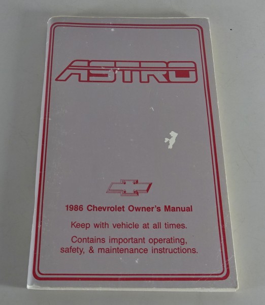 Owner´s Manual / Handbook Chevrolet Astro Stand 1986