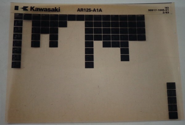 Microfich Ersatzteilkatalog Kawasaki AR 125 - A1A Model 1983 Stand 02/83