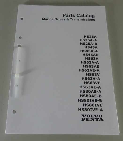 Parts Catalog / Ersatzteilliste Volvo Penta Engine HS25/45/63/80 Stand 07/2010
