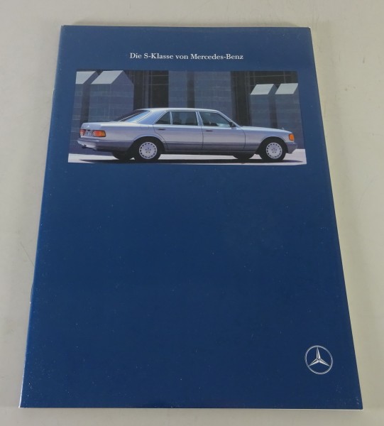 Prospekt / Broschüre Mercedes-Benz S-Klasse W126 260 SE - 560 SEL Stand 07/1989
