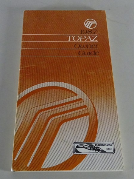 Owner´s Manual / Handbook Mercury Topaz Stand 1987