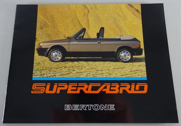 Prospekt / Broschüre Fiat Ritmo Bertone Cabriolet Stand 04/1985