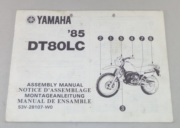 Montageanleitung / Set Up Manual Yamaha DT 80 LC von 1985