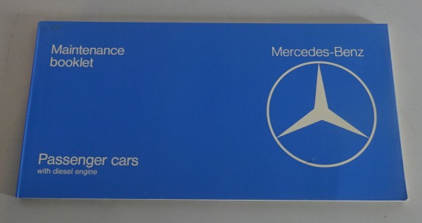 Maintenance Booklet Mercedes-Benz W123 240 / 300 D+CD without entries from 1977