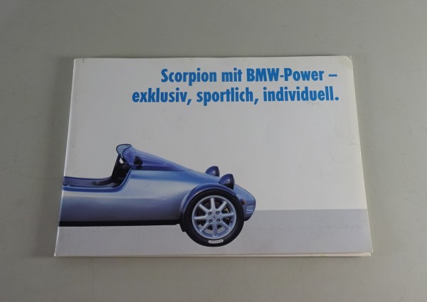 Faltprospekt / Prospekt Grinnall Scorpion Wüdo mit BMW-Power Stand 08/1995