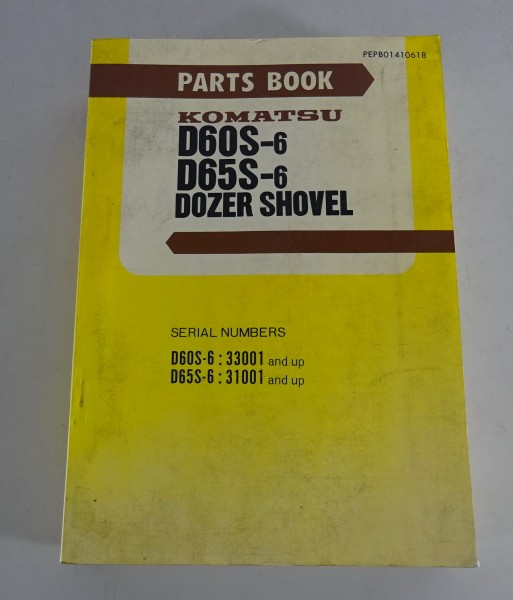 Parts Catalogue / Teilekatalog Komatsu Bulldozerschaufel D60S-6 / D65-6 Stand 82