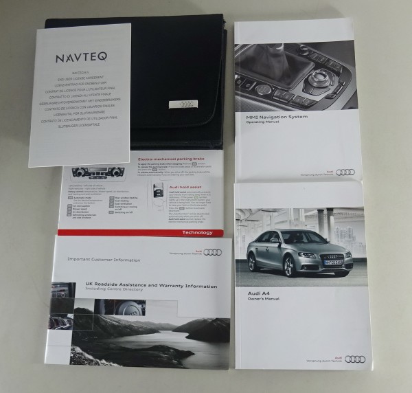 Owner's Manual / handbook + Wallet Audi A4 B8Typ 8K + Quattro from 11/2010