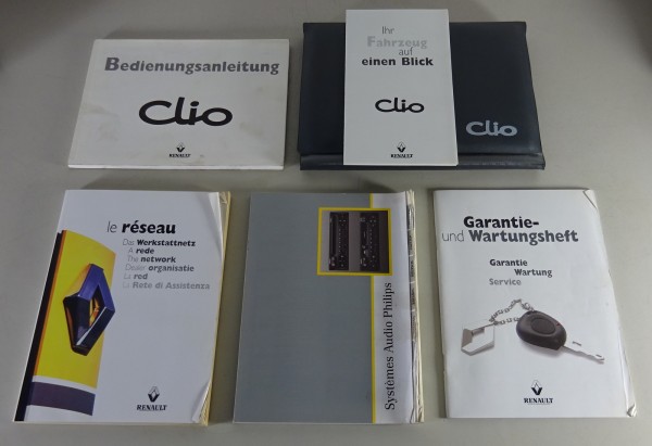 Bordmappe mit Betriebsanleitung Renault Clio Stand 1997