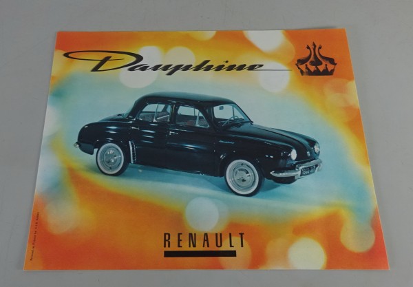 Prospekt / Prospektblatt / Broschüre Renault Dauphine 26,5 PS - original 60er