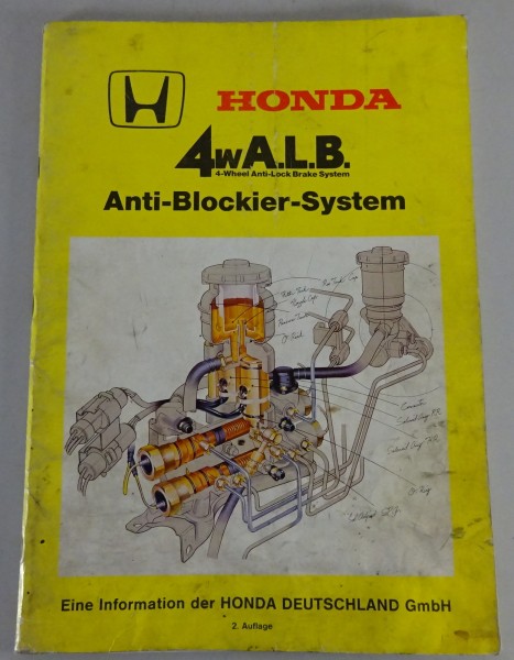 Werkstatthandbuch / Schulungsunterlagen Honda Accord / Prelude 4-Rad-ABS 1983