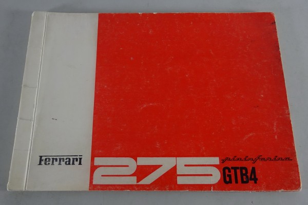 Spare Parts List / Catalogo Parti di Ricambio Ferrari 275 GTB4 Stand 1967