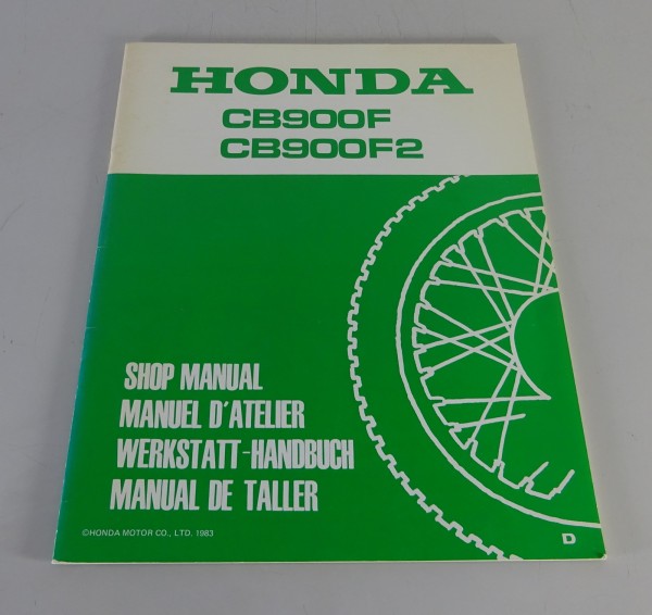 Werkstatthandbuch Ergänzung Honda CB 900F / CB 900F2 Stand 1983