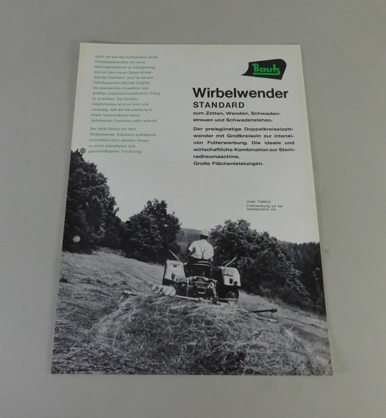 Prospektblatt / Broschüre Bautz Wirbelwender Standard WRS Stand 2/1968