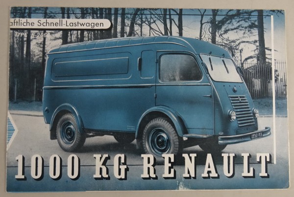 Faltprospekt / Broschüre Renault R 2060 / 1000KG Renault