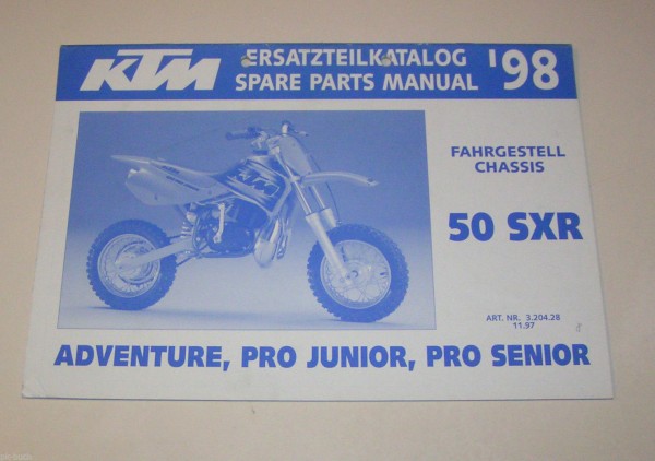 Teilekatalog Fahrgestell KTM 50 SXR - Modelljahr 1998