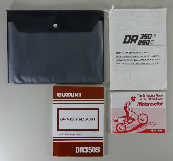 Wallet + Owner´s Manual / Handbook Suzuki DR 350 S from 07/1991