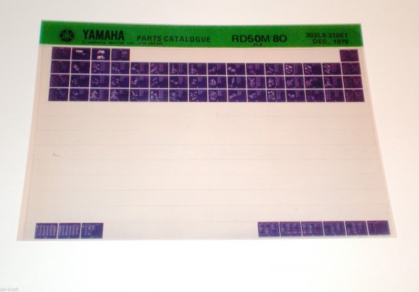 Microfich Ersatzteilkatalog Yamaha RD 50 M ab 1980