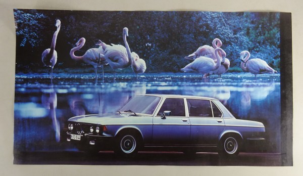 Originales Poster BMW E3 Seitenansicht aus den 70er Jahren