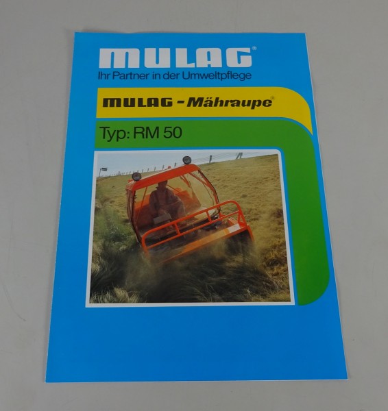 Prospekt / Broschüre MULAG Mähraupe RM 50 Stand 02/1983