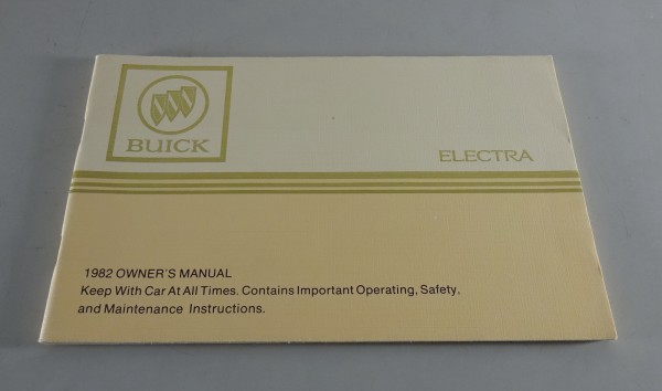 Owner´s Manual / Handbook Buick Electra Stand 1982
