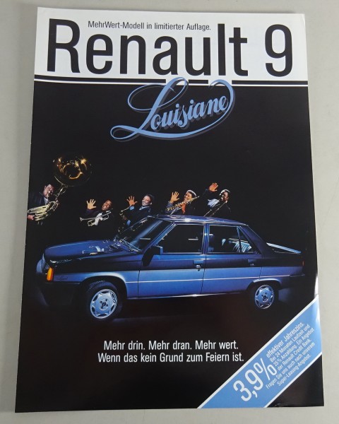 Prospekt / Prospektblatt Renault 9 Louisiane