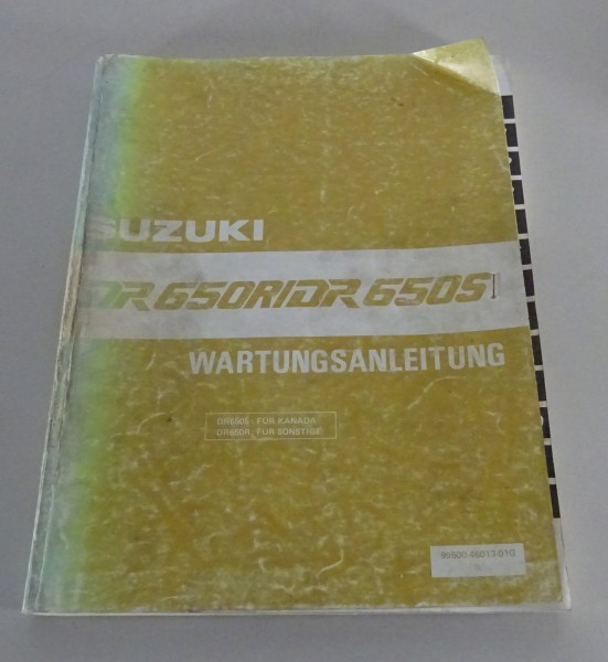 Werkstatthandbuch / Wartungsanleitung Suzuki DR 650 R / DR 650 S Stand 01/1992