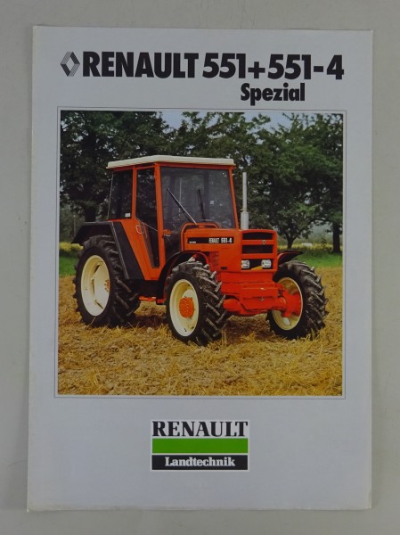 Prospektblatt / Datenblatt Renault Traktor 551 + 551-4 Spezial